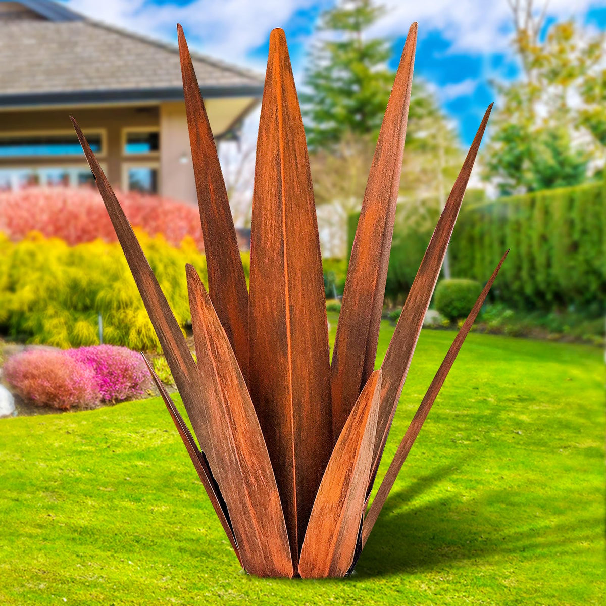 KODIBO agave metálica frontal muestra diseño realista y atractivo duradero