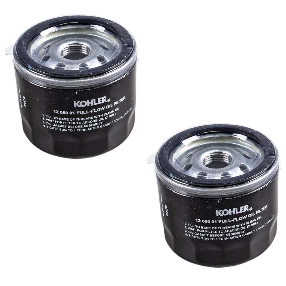 Kohler filtro de aceite frontal en embalaje de fábrica mostrando calidad