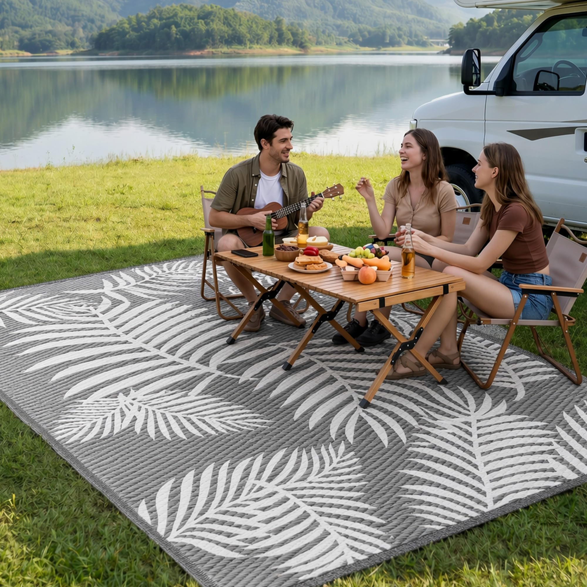Kohree alfombra dentro funda para guardado mostrando portabilidad práctica