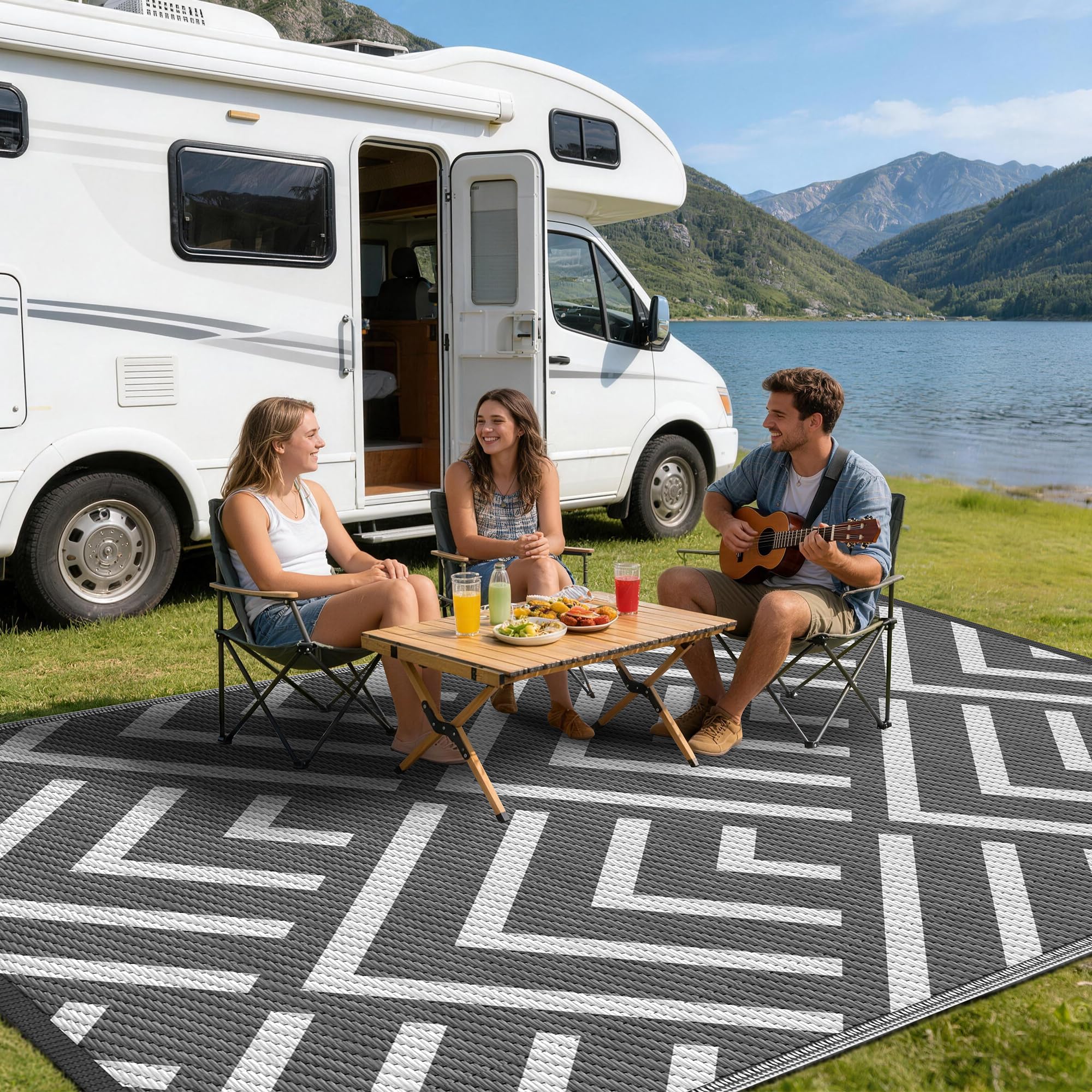 alfombra Kohree plegada en funda, almacenamiento compacto para viajes