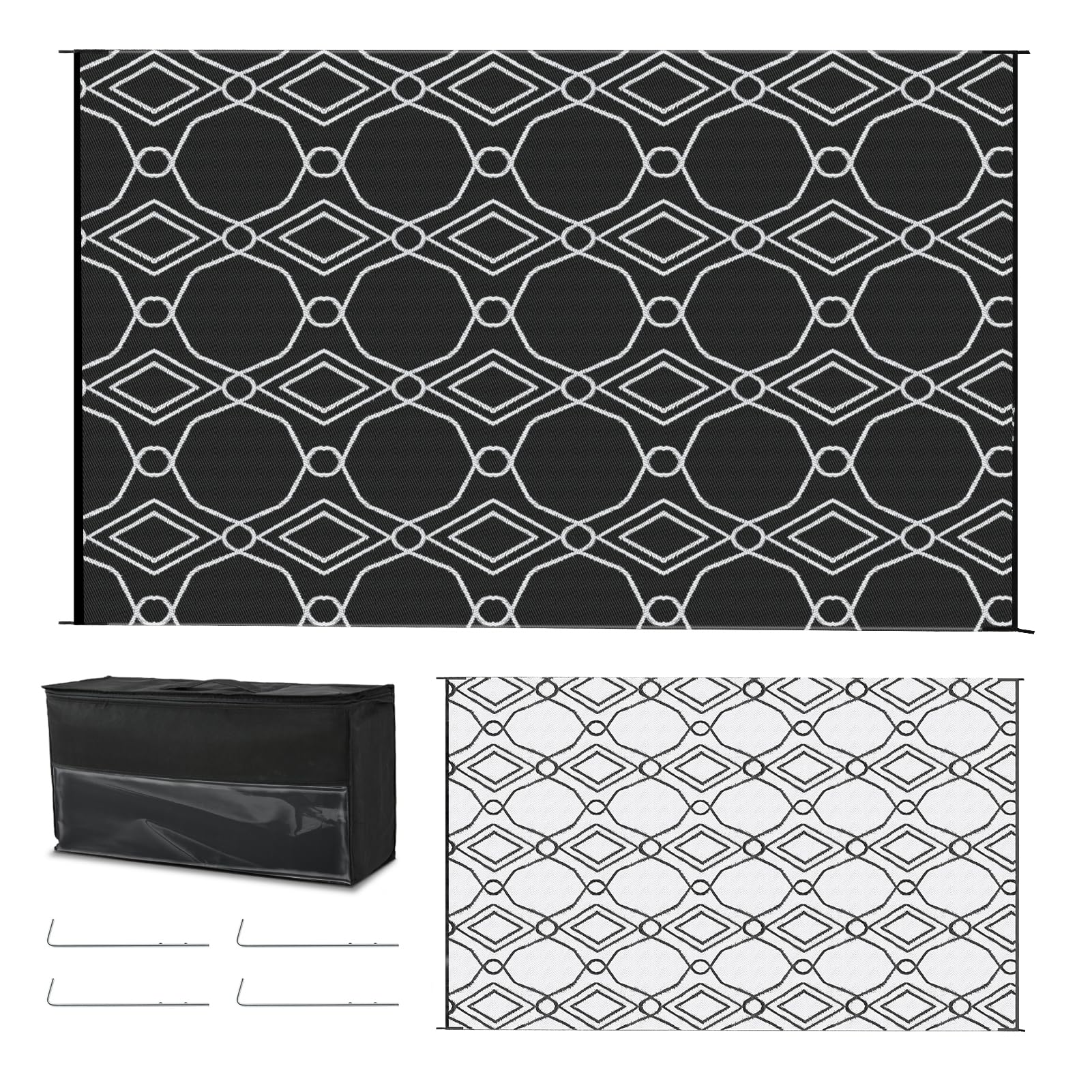 Kohree detalle del lado reversible negro y blanco para variar el estilo