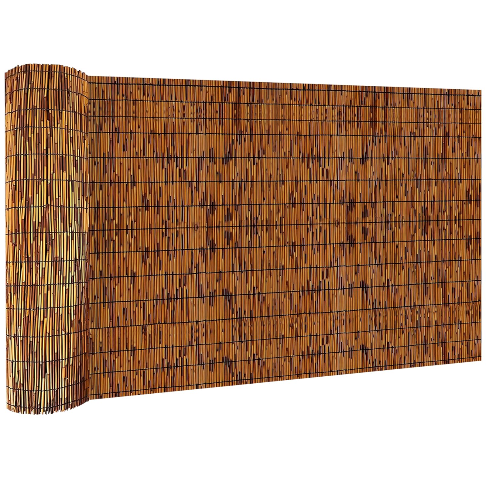 KOIUEYW panel frontal de bambú russet claro que aporta privacidad