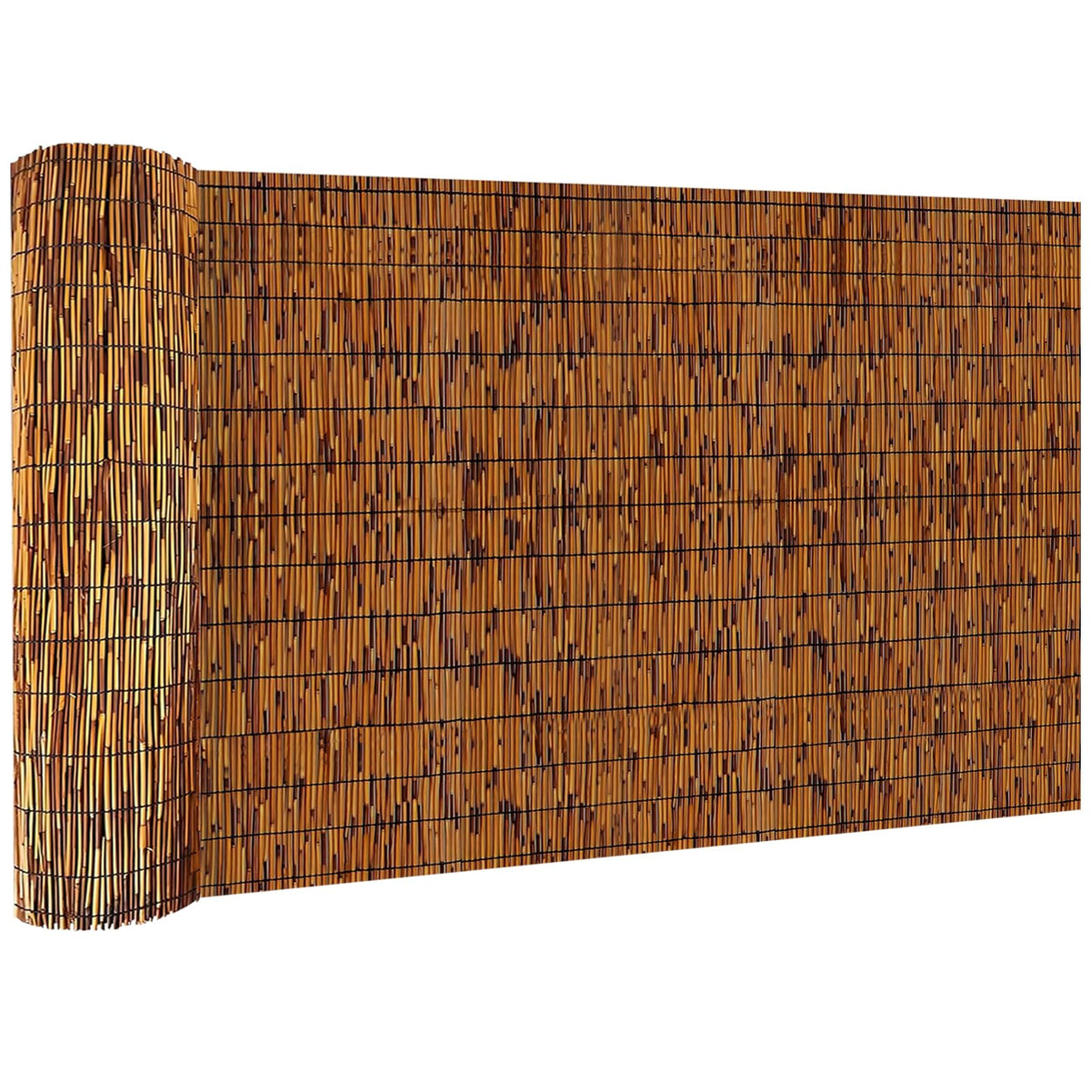 KOIUEYW panel frontal de bambú russet claro que aporta privacidad