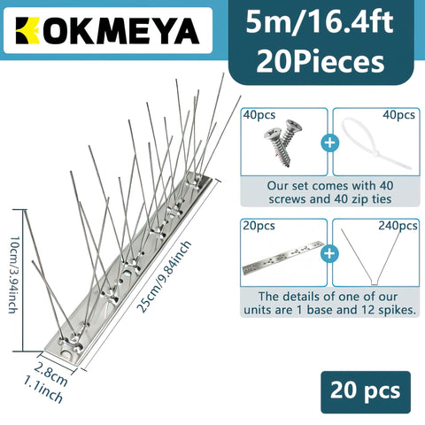 KOKMEYA detalle de las púas de acero inoxidable, resistencia y textura