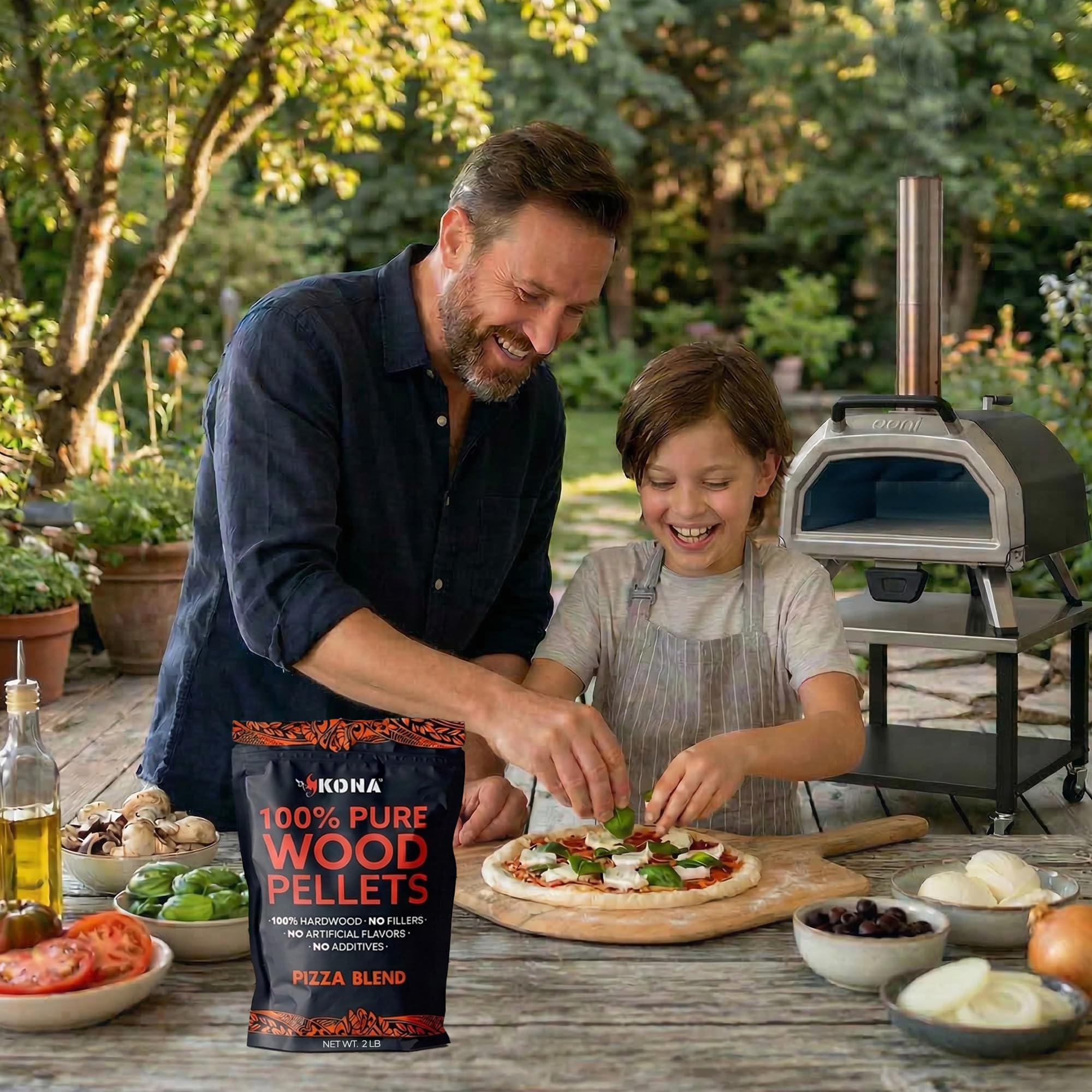 Kona verduras asadas con humo resaltando sabor y versatilidad