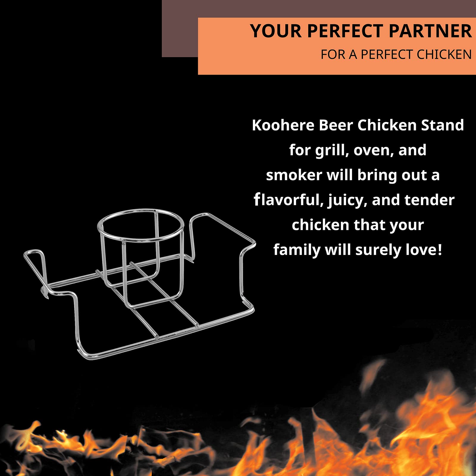 Koohere pollo asado en parrilla, piel crujiente y jugosidad