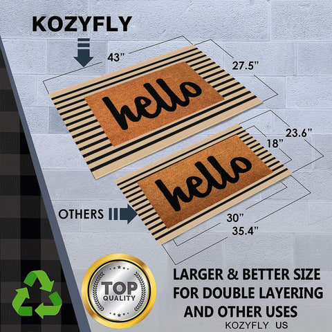 KOZYFLY felpudo en porche cubierto mostrando uso exterior protegido