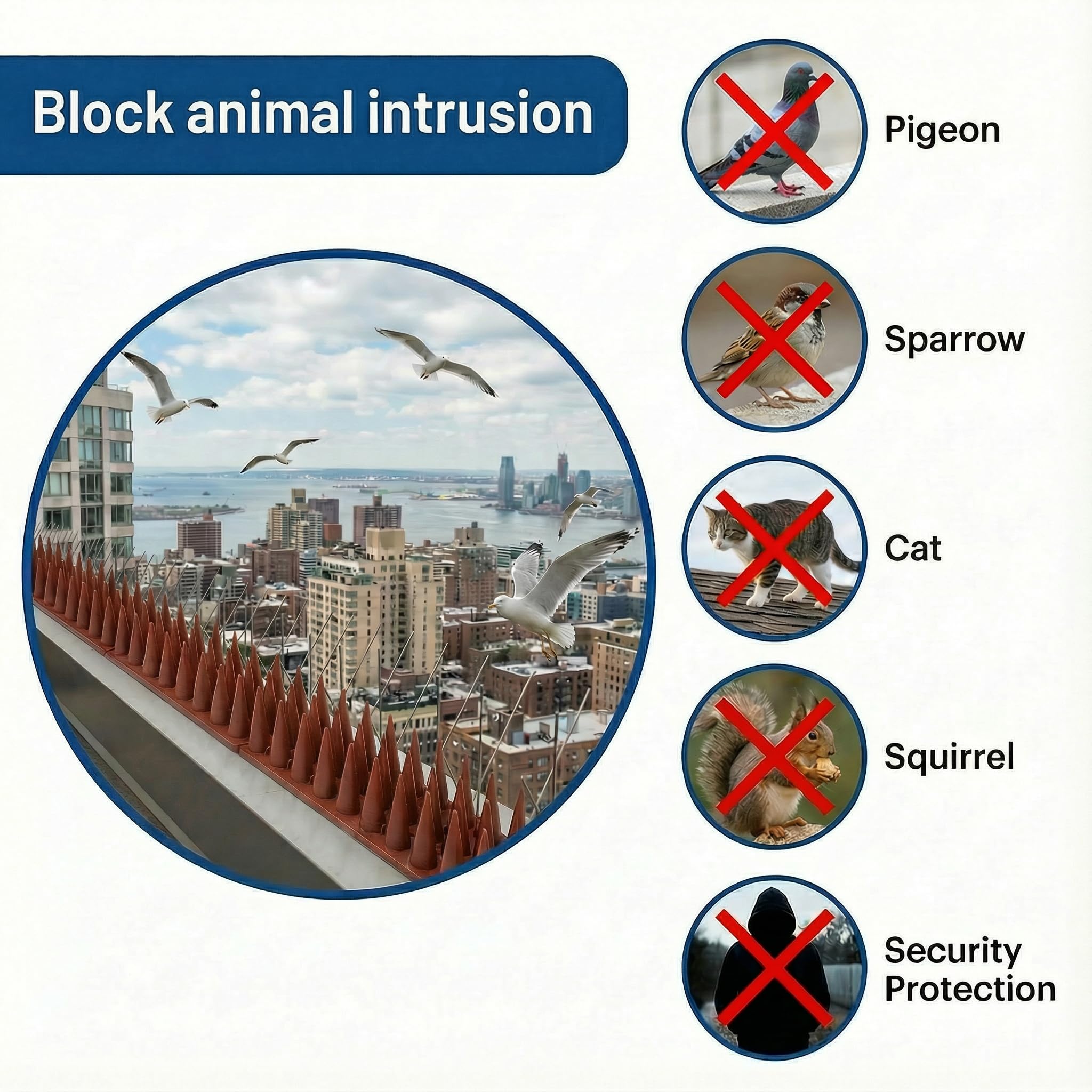 KraAra instalación en tejado demostrando protección contra aves