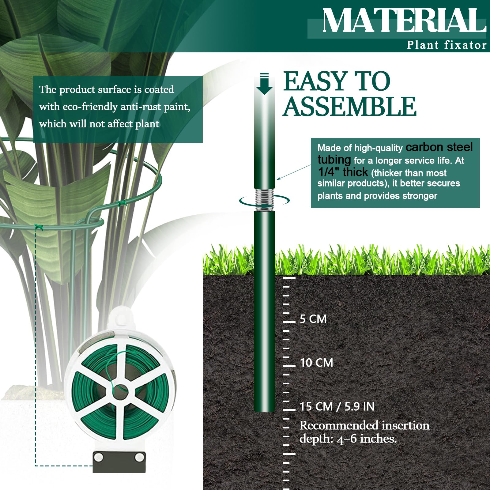 Kriulre punta de inserción en tierra facilitando instalación