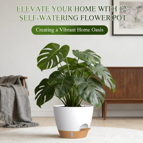 KUGAZ maceta en balcón con plantas y ambiente relajado, ideal para espacios reducidos