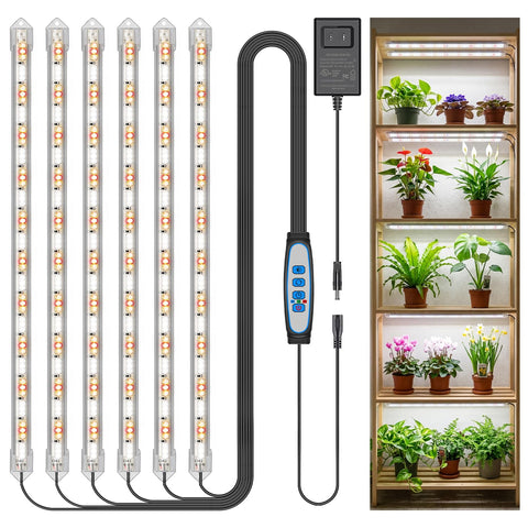 Kullsinss vista frontal de la tira LED beneficiando plantas en maceta
