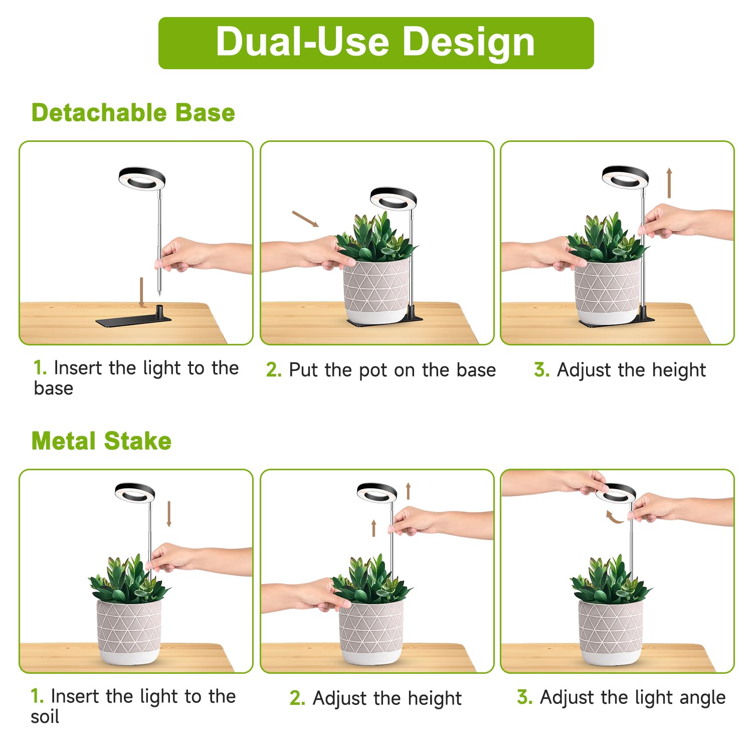 Kullsinss en estantería iluminando plantas, solución decorativa