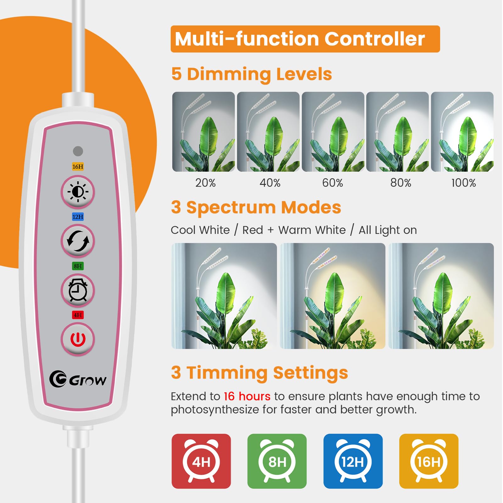 Kullsinss en salón iluminando plantas, diseño discreto y moderno