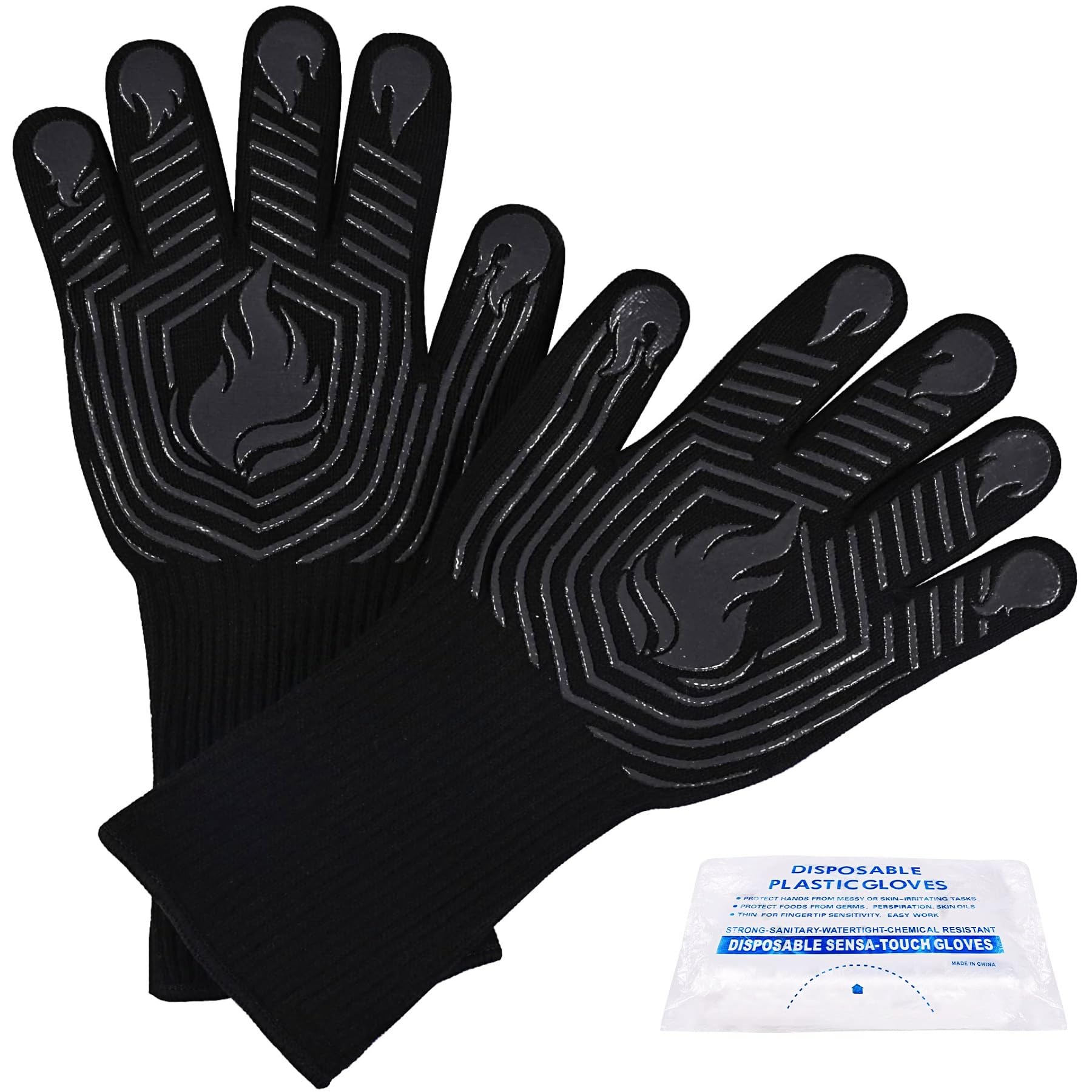KUWANI guantes para barbacoa frontal, protección térmica visible