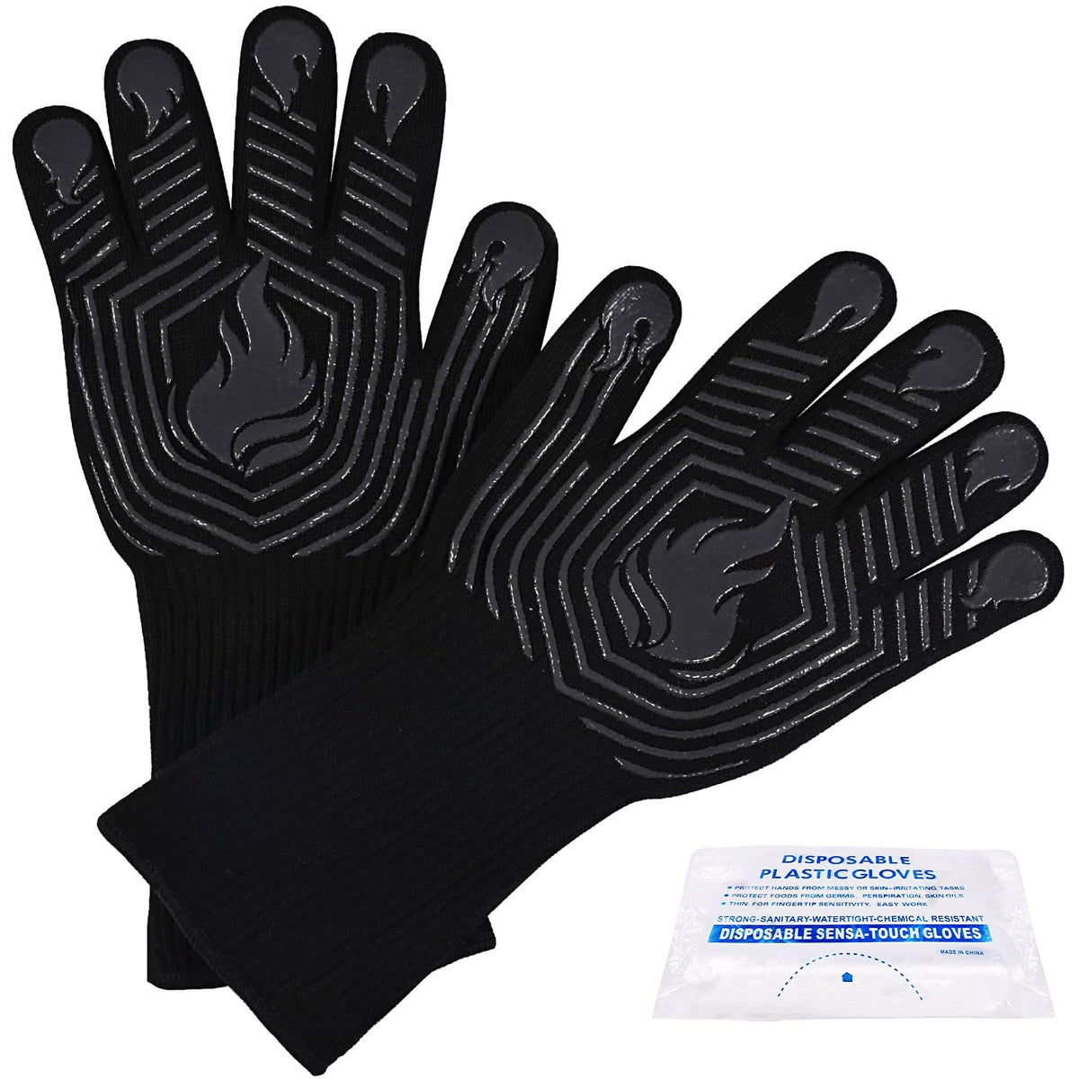 KUWANI guantes para barbacoa frontal, protección térmica visible