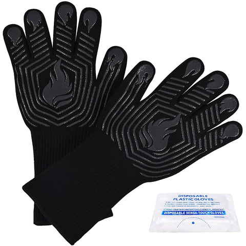 KUWANI guantes para barbacoa frontal, protección térmica visible