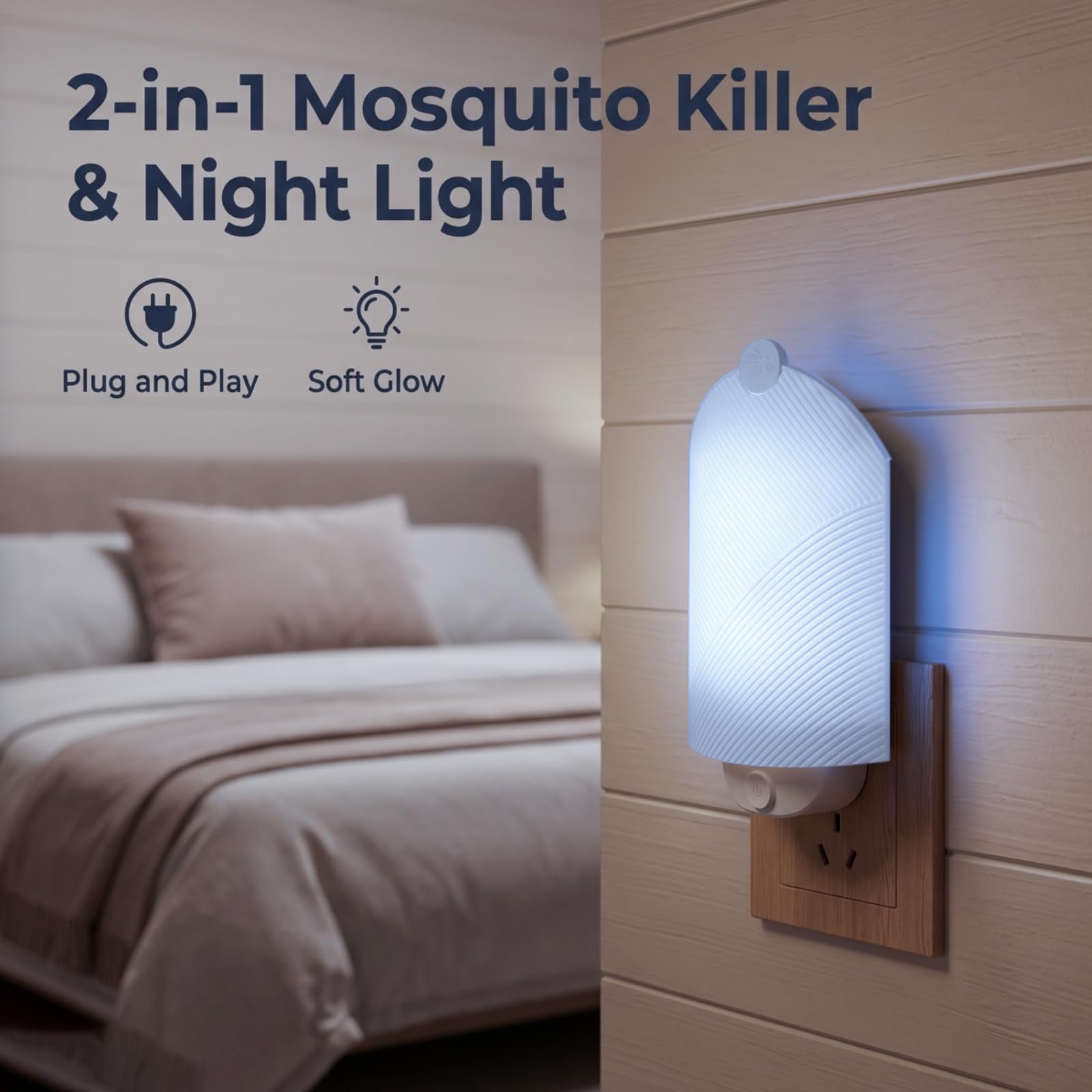 Kuxinage luz UV y azul en acción, atrae moscas de la fruta eficazmente