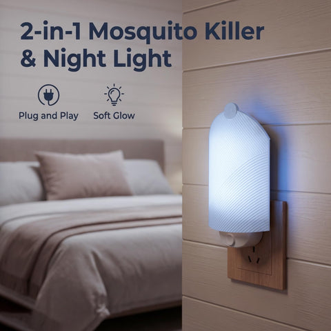 Kuxinage luz UV y azul en acción, atrae moscas de la fruta eficazmente