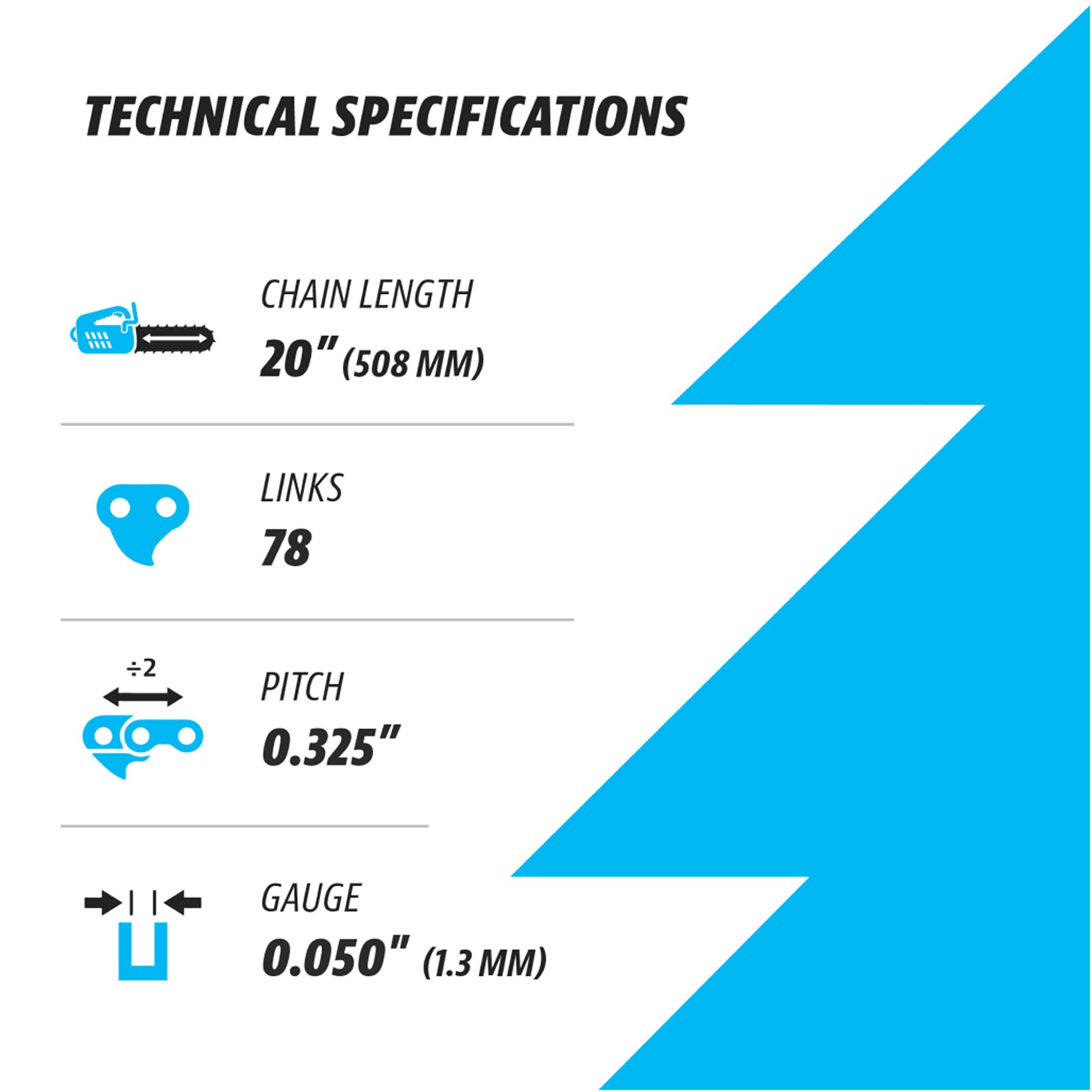 KUZA cadena montada en barra demostrando ajuste fácil y seguro