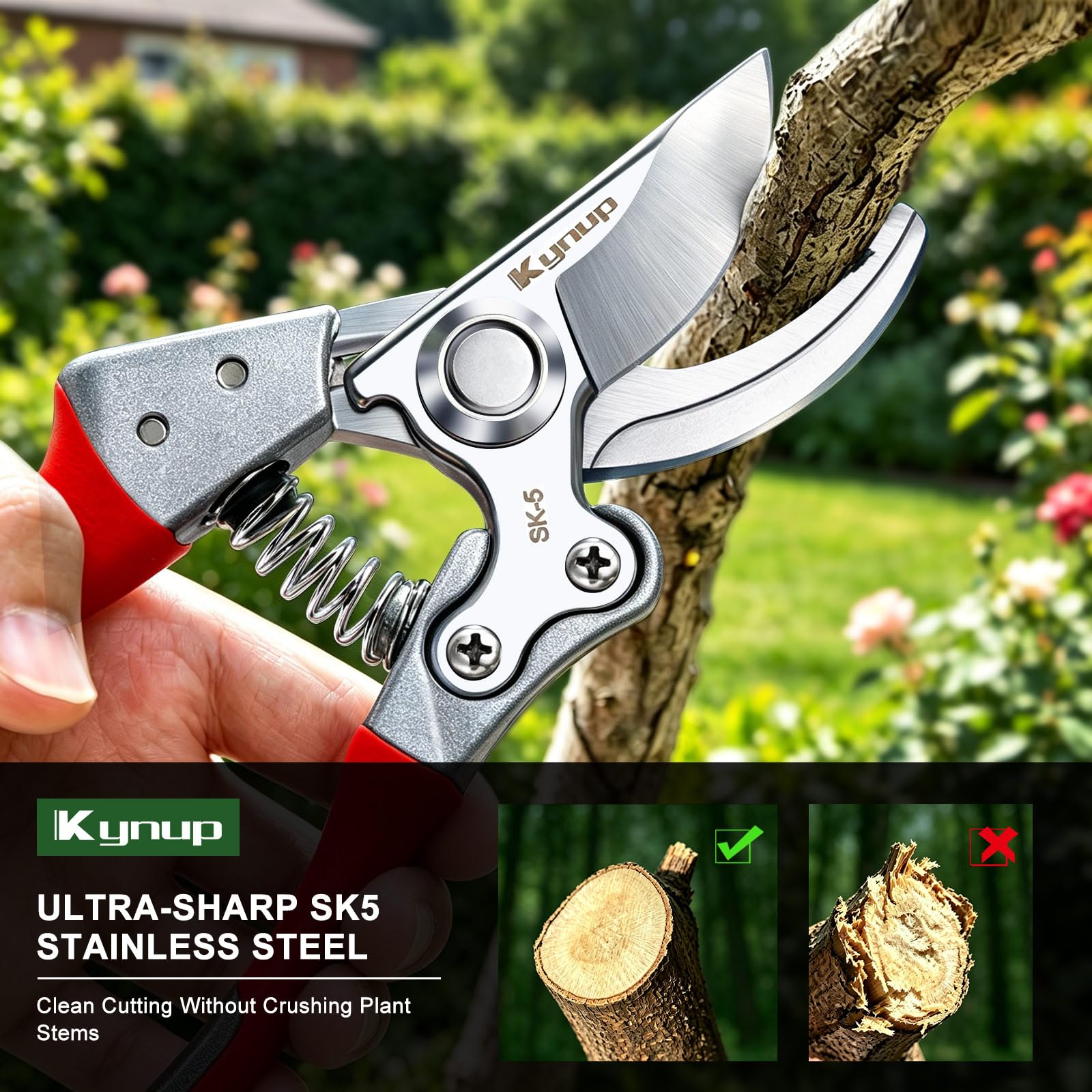 Kynup detalle del mango con textura de silicona para agarre antideslizante