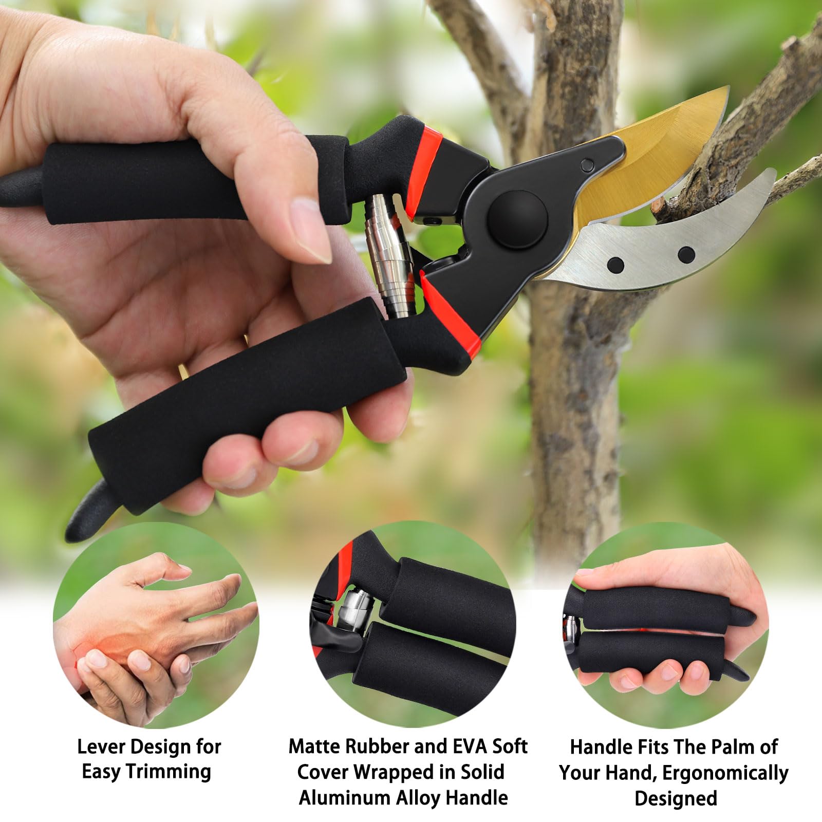 Kynup mango ergonómico con recubrimiento suave, reduce la fatiga de la mano