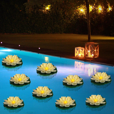 LACGO vista frontal del paquete con 24 luces flotantes, ideal para eventos