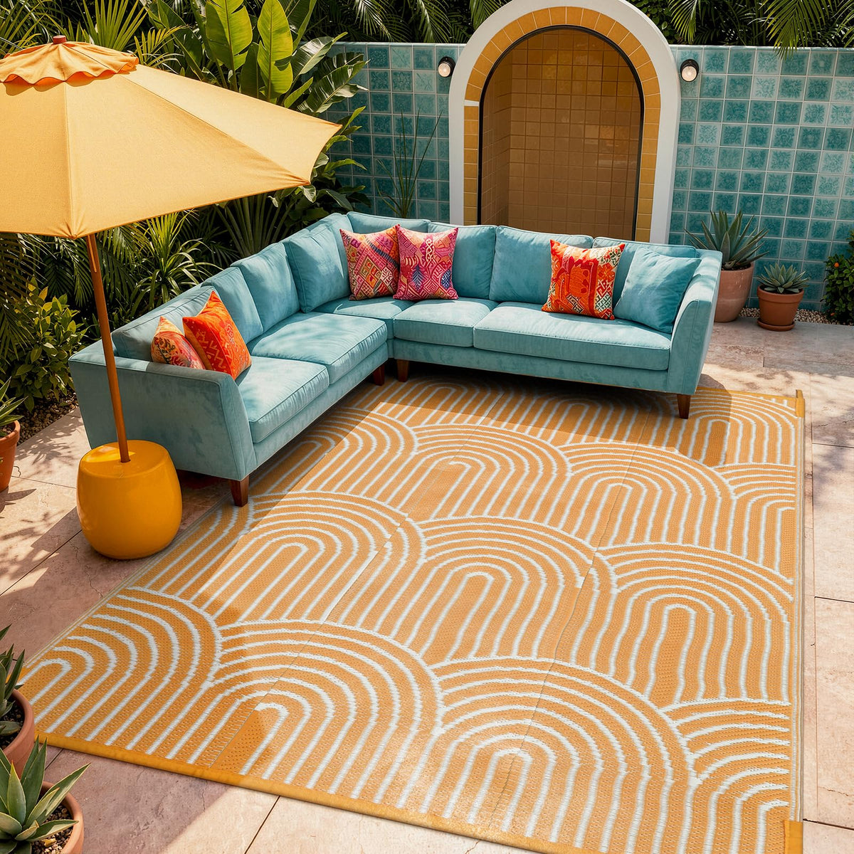 Lahome vista frontal colores vibrantes protege el suelo