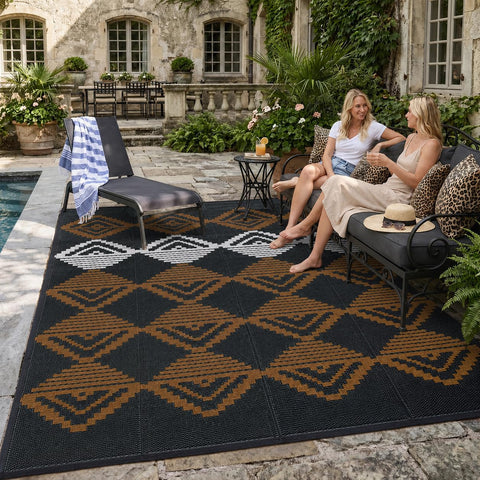Lahome alfombra exterior vista frontal, protege y decora espacios al aire libre