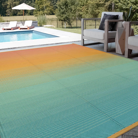 Lahome alfombra plegada en bolsa, portátil para viajes y camping