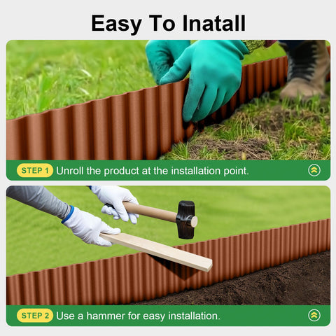 Land Guard borde instalado en macizo delimitando plantas y evitando mezcla de materiales