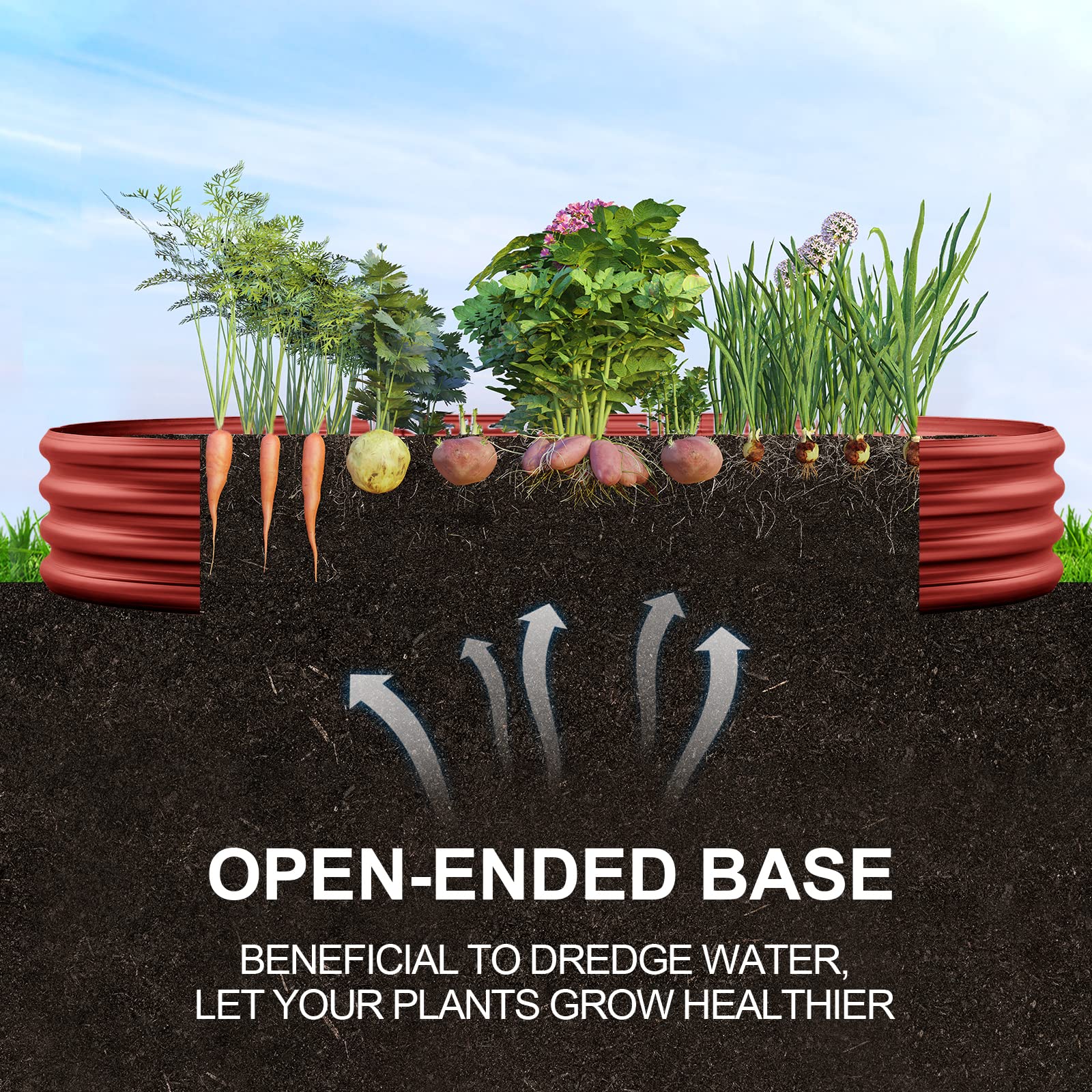 Land Guard jardinera en uso con verduras, facilita cultivo productivo