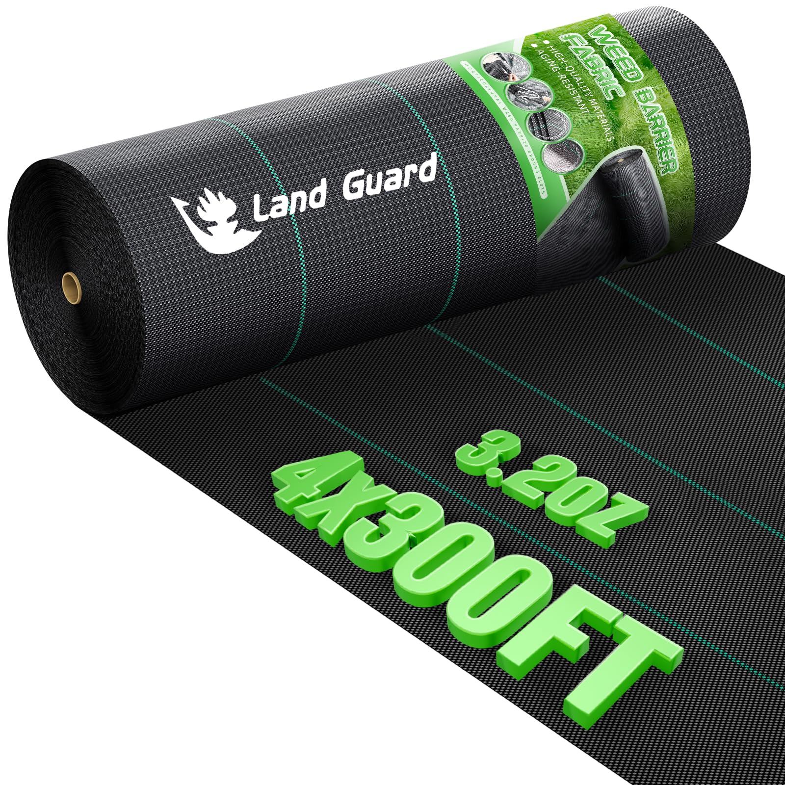 Land Guard frontal enrollada mostrando cobertura y tamaño