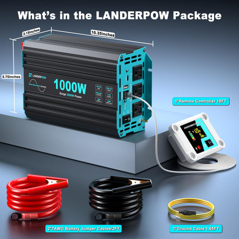 LANDERPOW tomas AC y puertos USB, carga simultánea eficiente