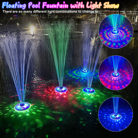 LanPool en piscina nocturna encendida, aporta iluminación decorativa y efecto visual