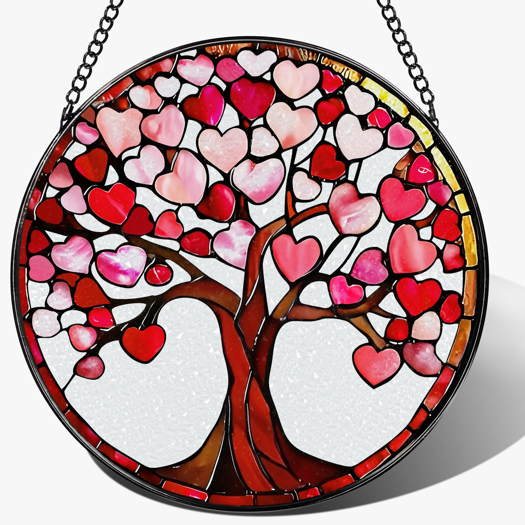 LAOWEIKI frontal del colgante corazón mostrando colores vivos y encanto