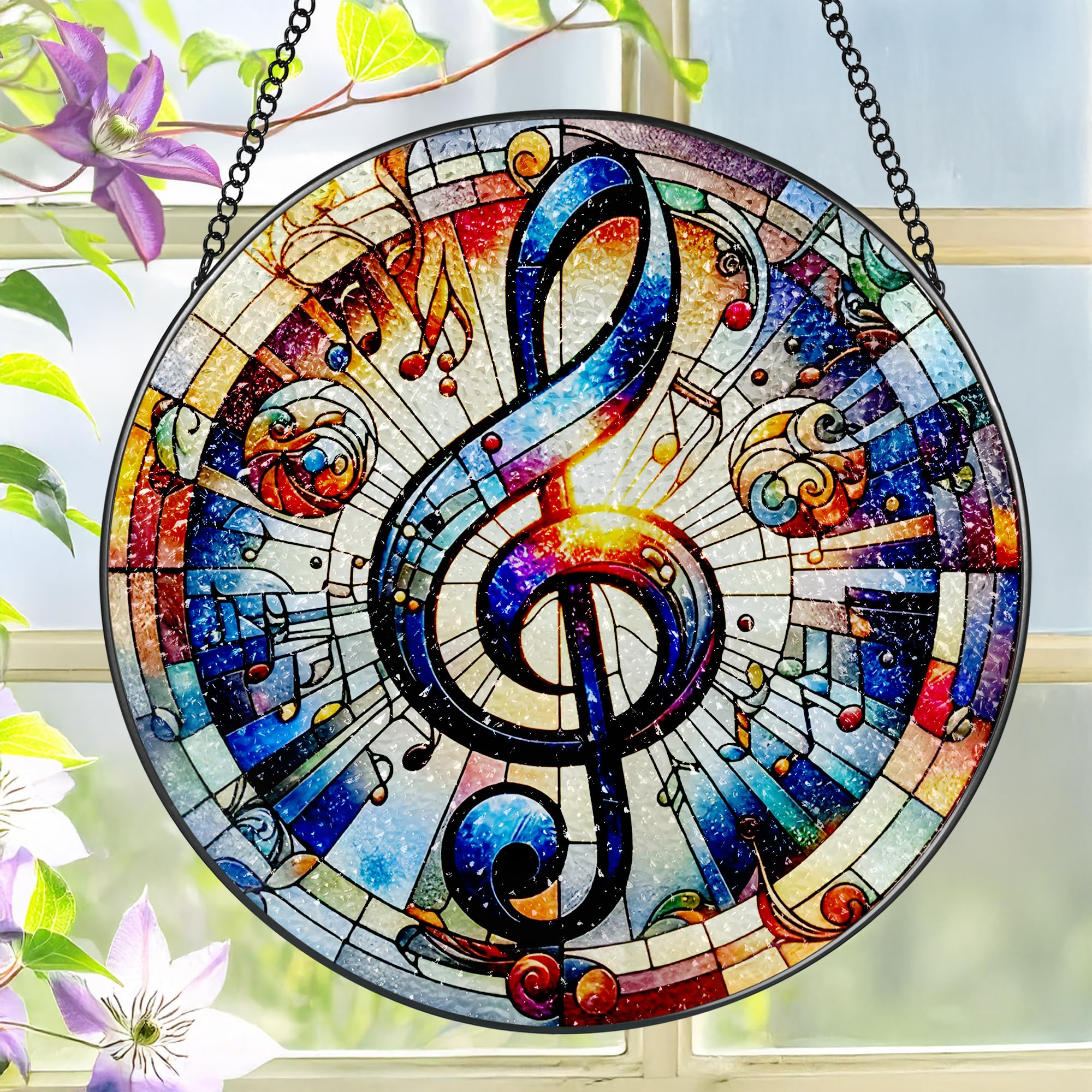 LAOWEIKI colgante frontal nota musical mostrando colores vibrantes