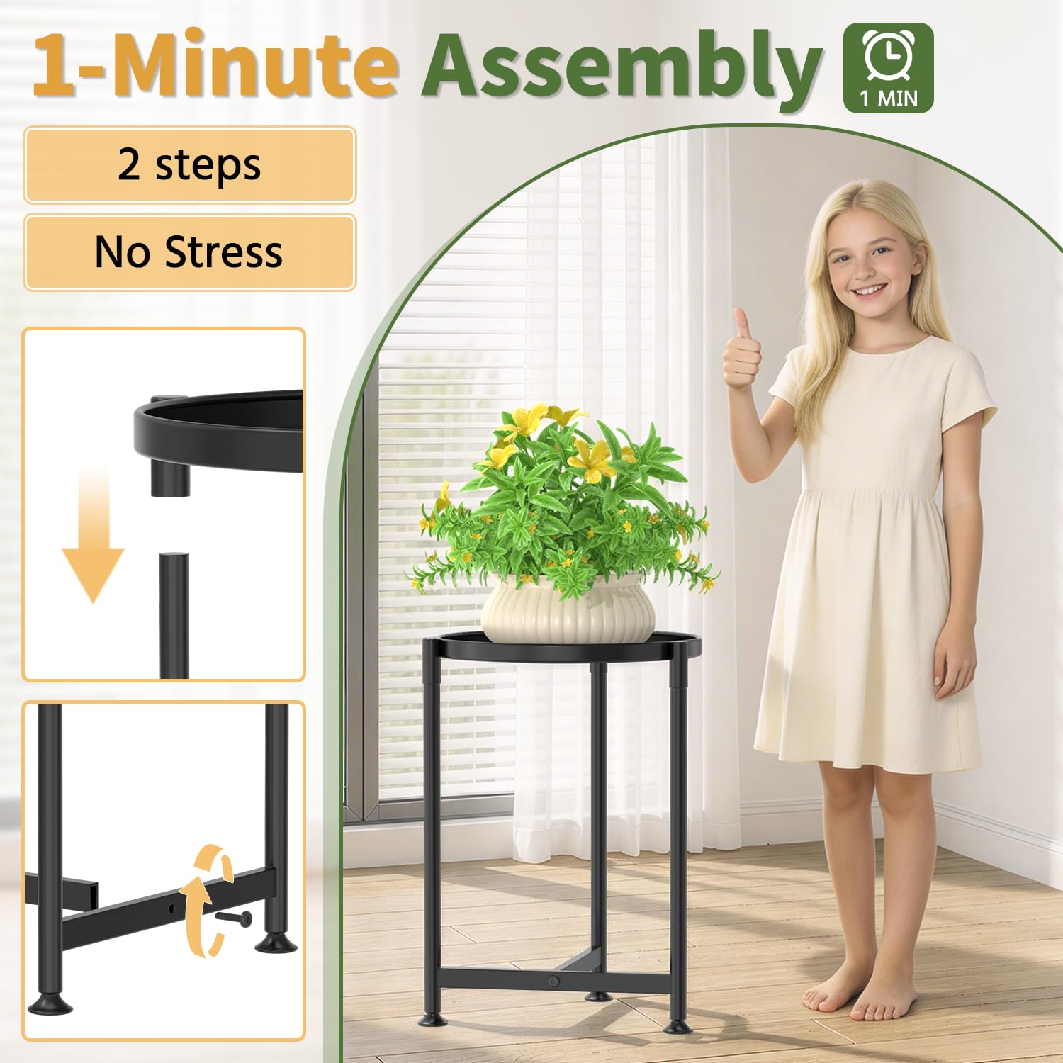 LASZOLA soporte con planta colgante optimizando luz y presencia