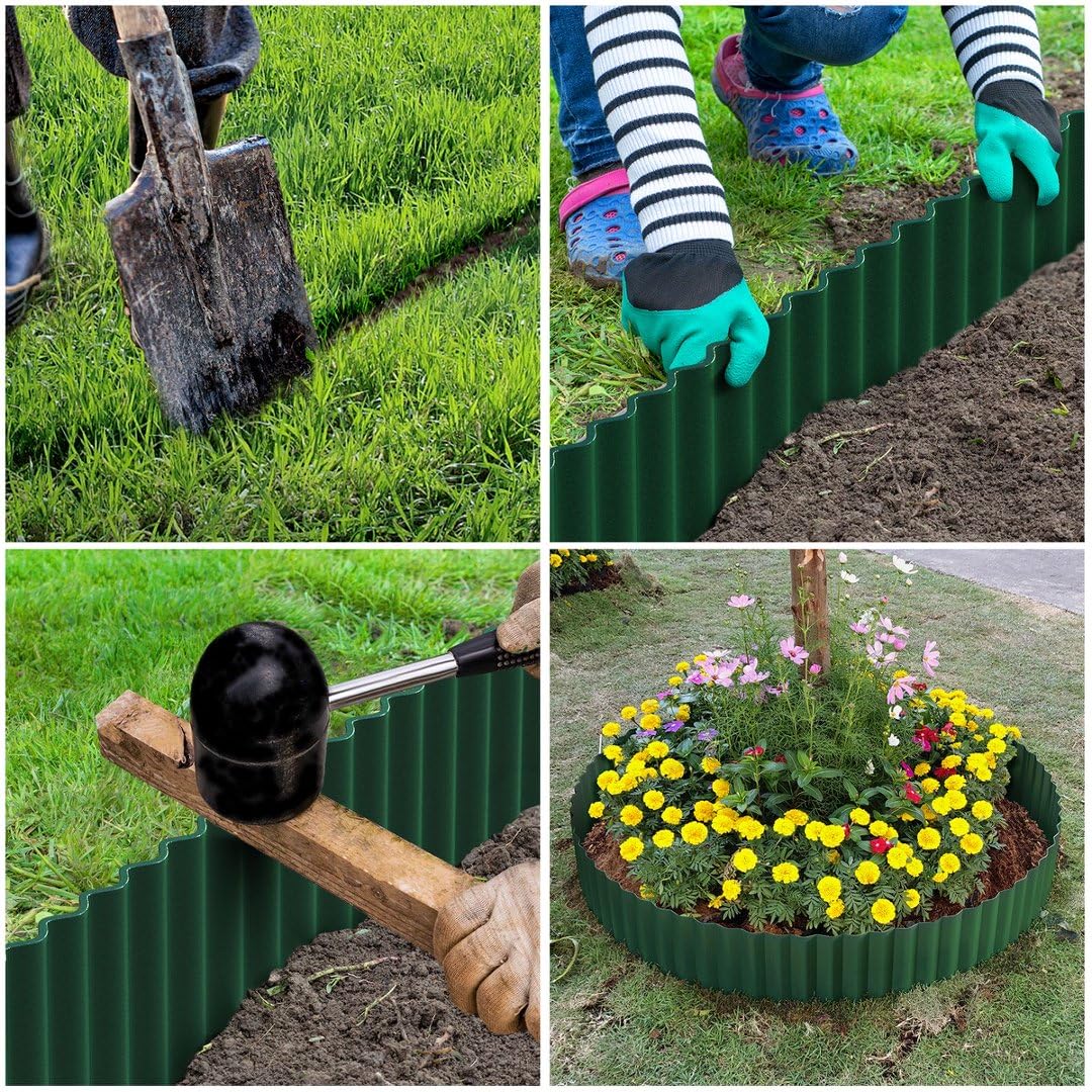 LAVEVE instalado separando césped y parterres para un borde limpio