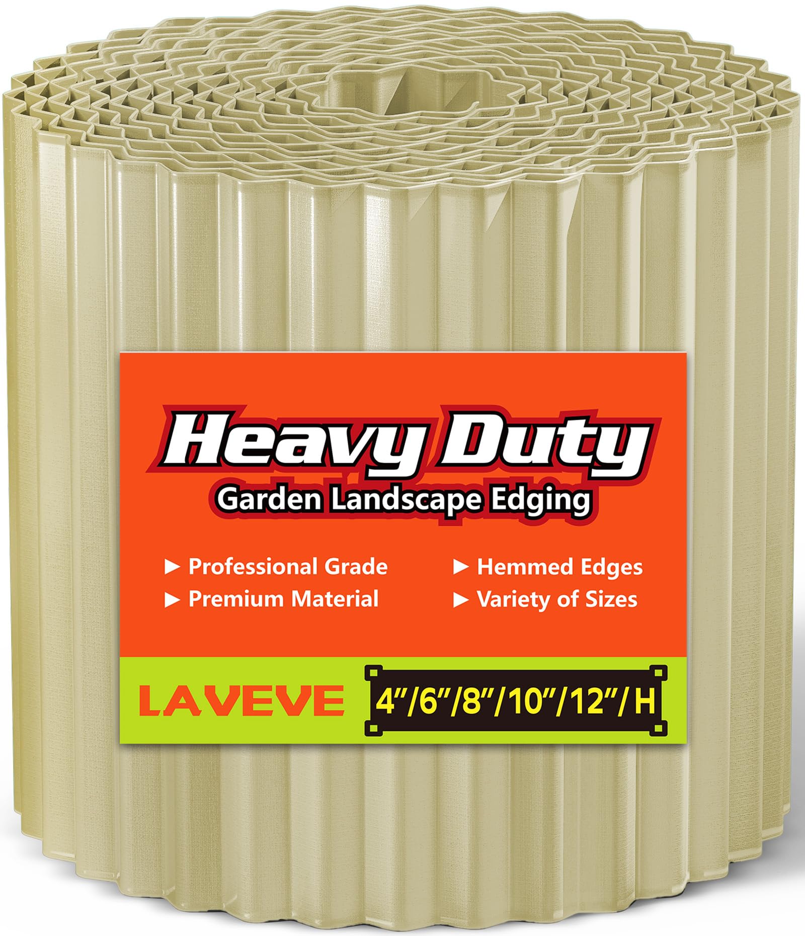LAVEVE vista frontal del borde metálico mostrando longitud y acabado resistente