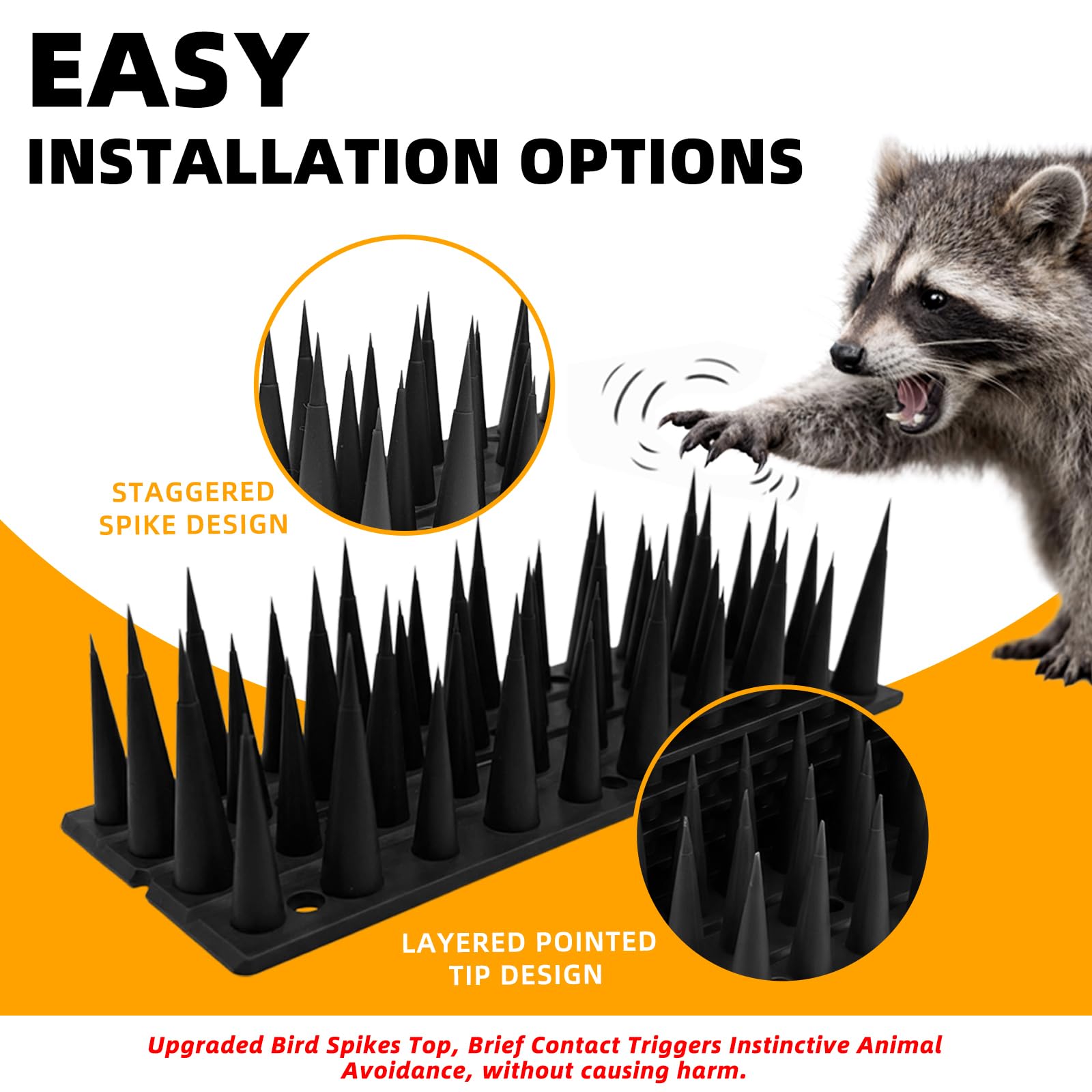 LavviTech tiras instaladas en una baranda protegiendo contra aves y suciedad