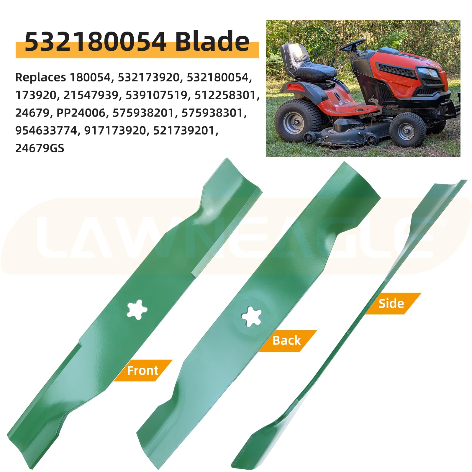 Lawneagle comparación de tamaño 48 pulgadas ajuste perfecto