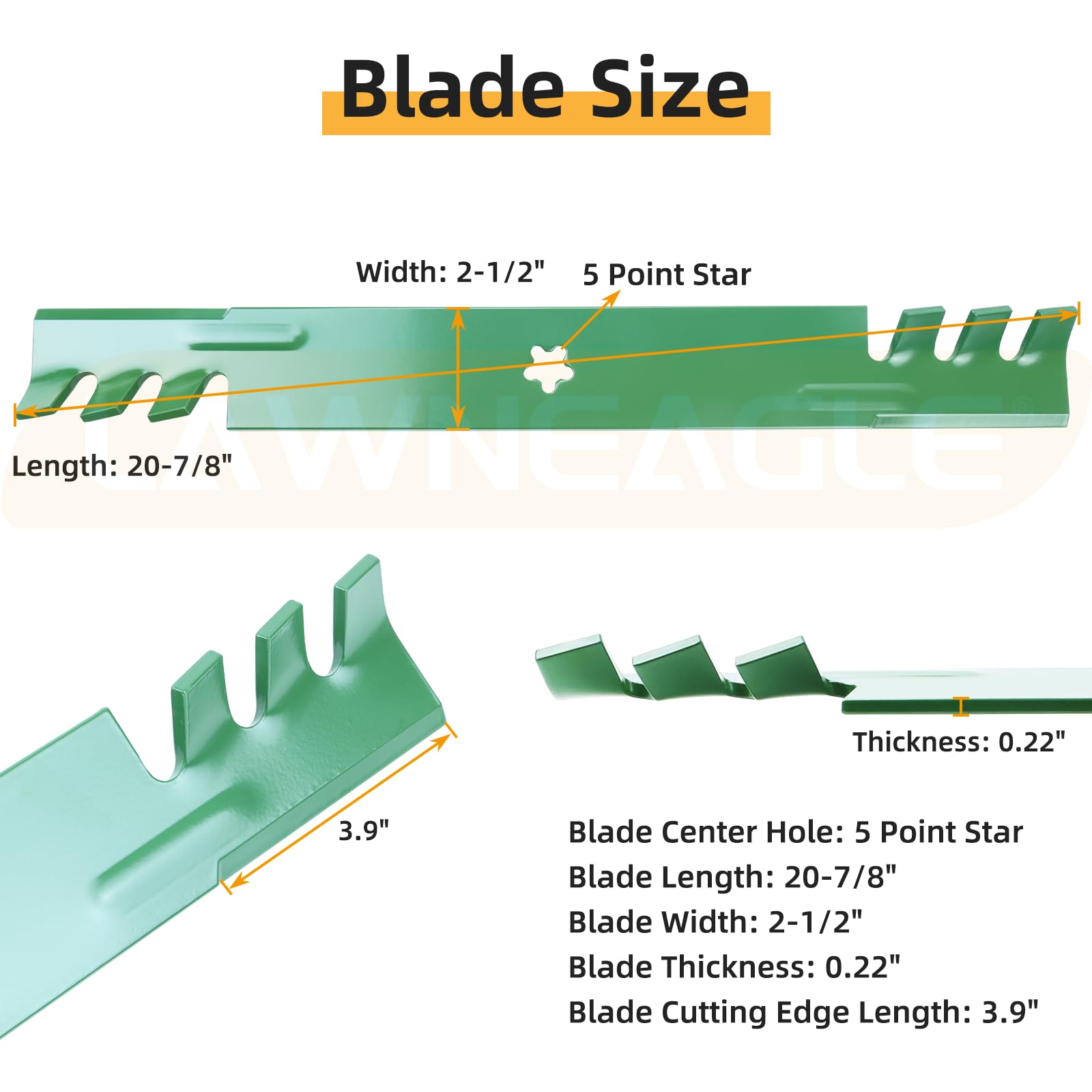 Lawneagle filo afilado de 3.9 pulgadas para cortes limpios
