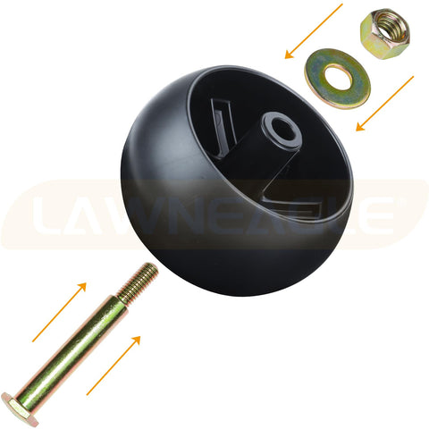 Lawneagle rueda instalada en deck, reduce desgaste y vibración