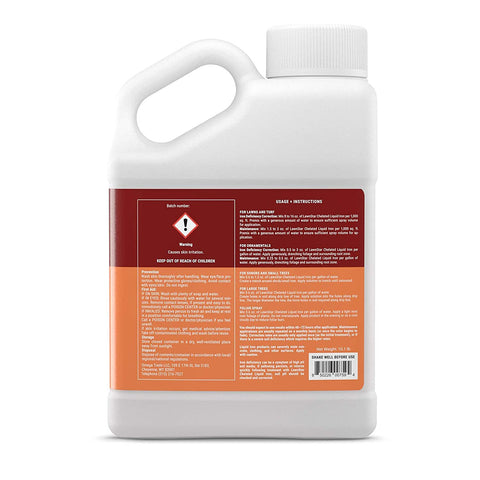LawnStar detalle de la etiqueta con instrucciones e ingredientes para uso seguro