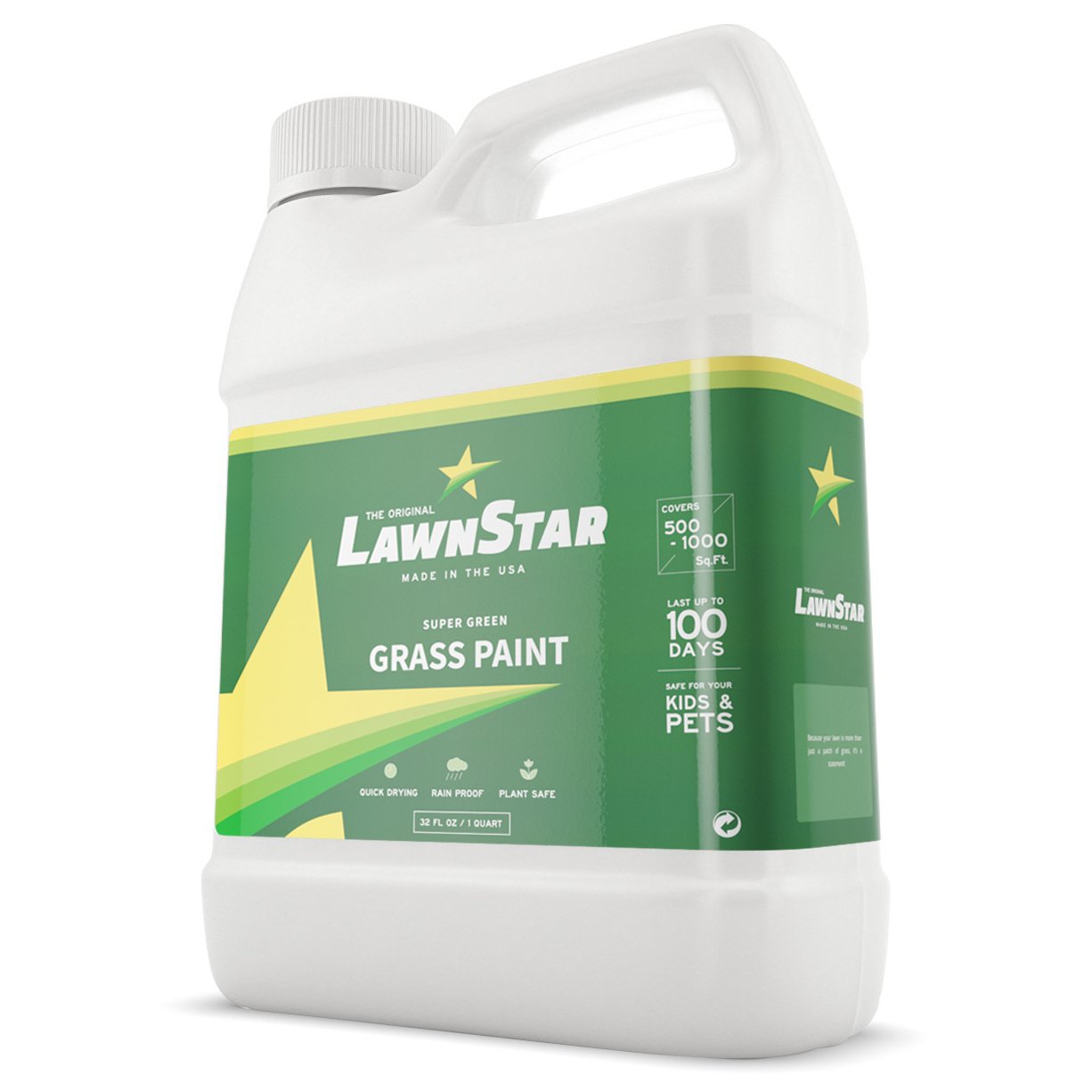 LawnStar textura del líquido verde concentrado que facilita mezcla uniforme