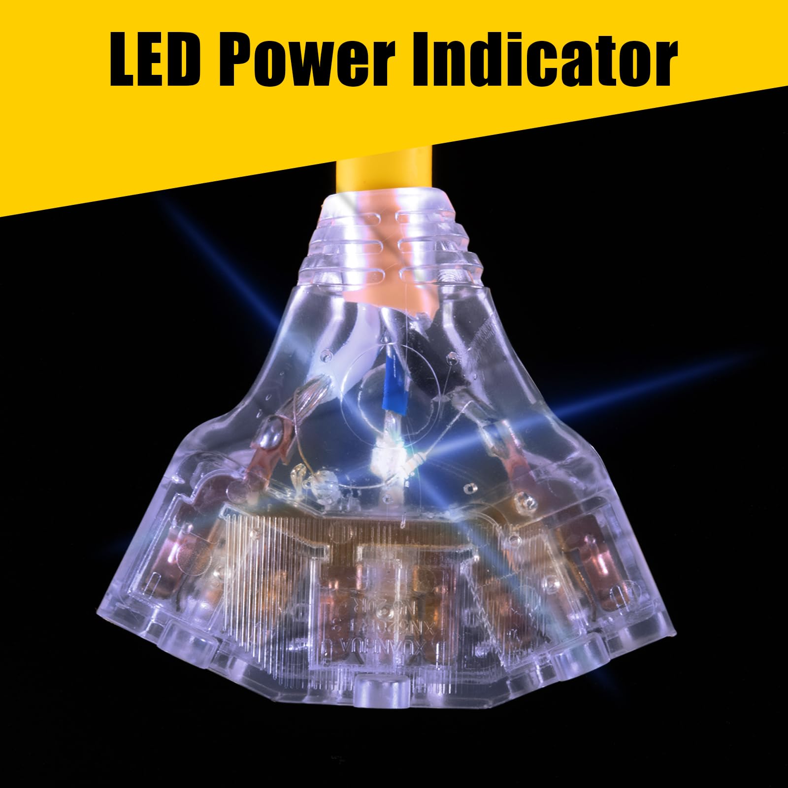 LAZMUMI extremo iluminado encendido, confirma alimentación segura al instante