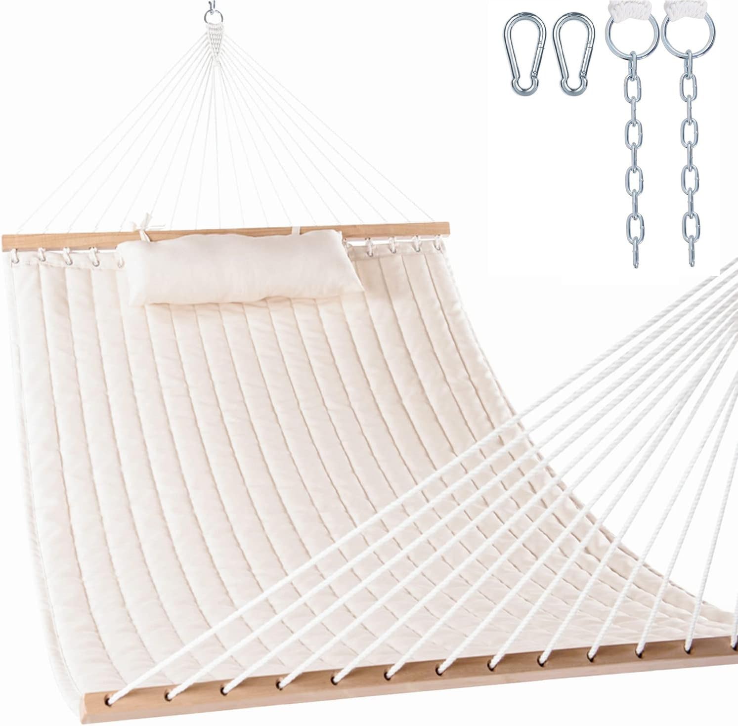 Lazy Daze Hammocks vista frontal en patio mostrando amplitud y confort