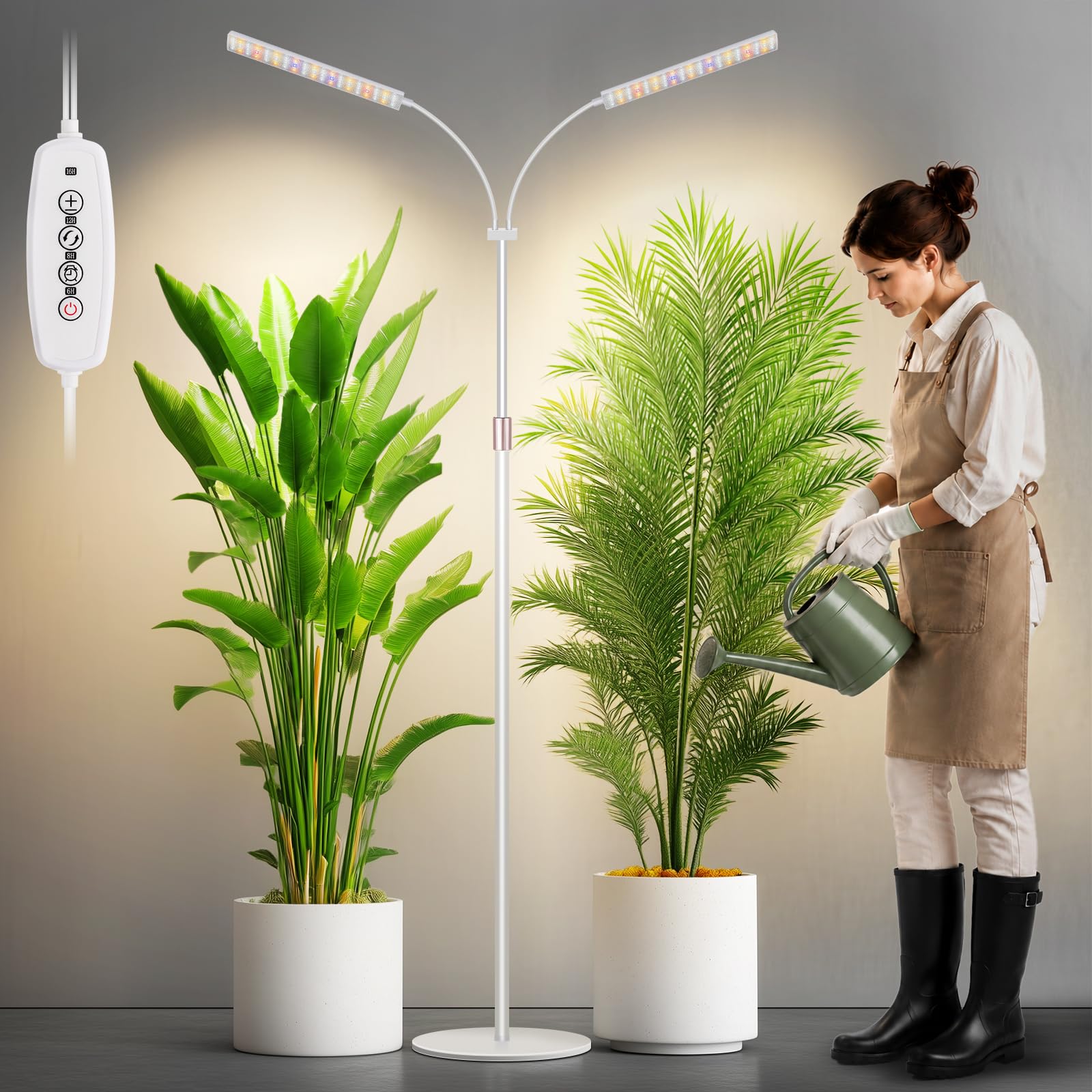 LBW lámpara de cultivo frontal mostrando diseño elegante y funcionalidad