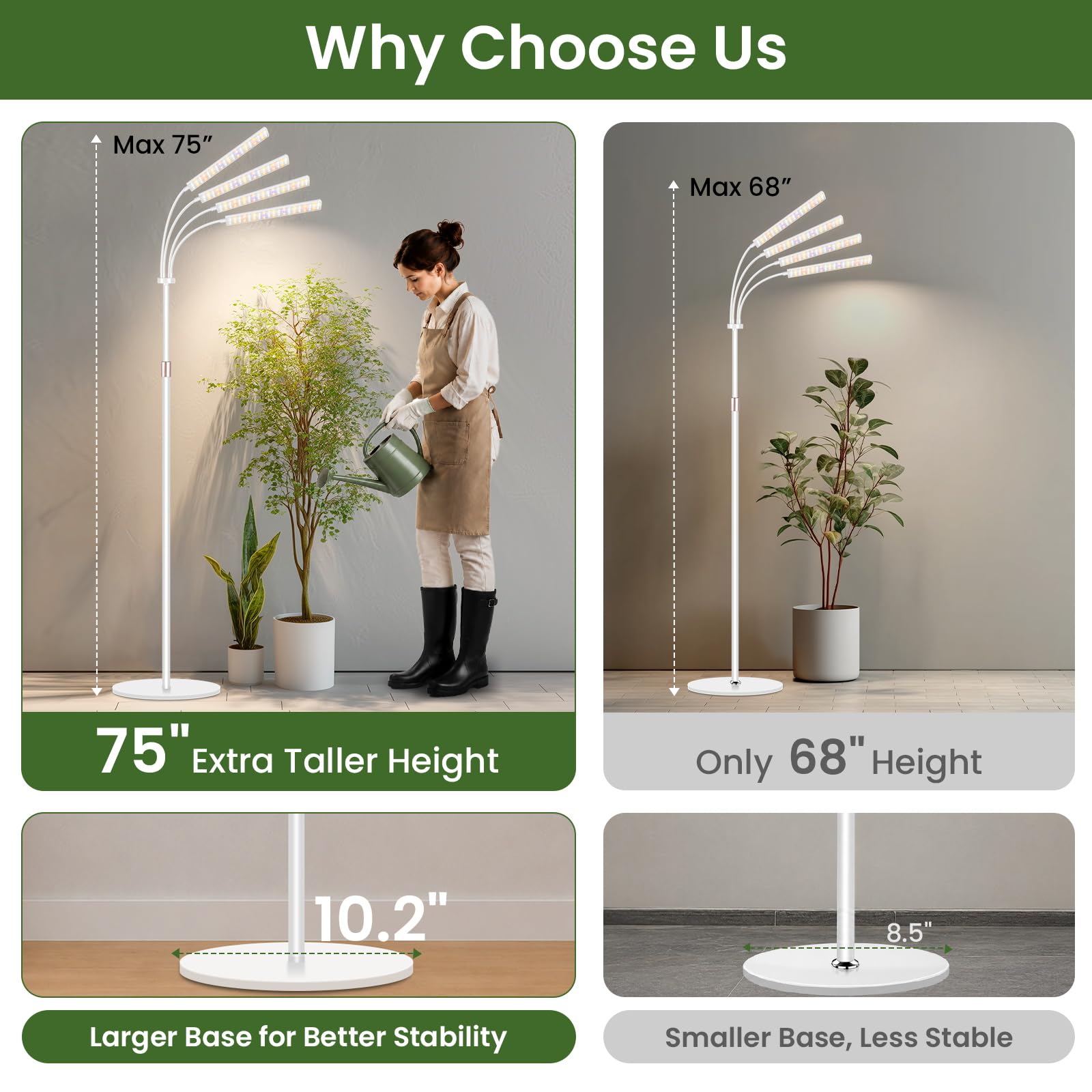 LBW lámpara integrada en salón moderno, realza plantas y decoración interior