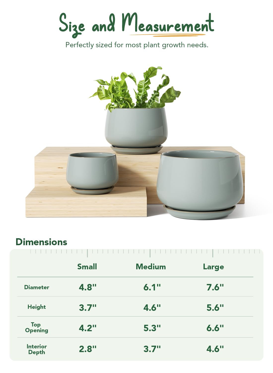 LE TAUCI macetas en uso sobre mesa, añadiendo verde y estilo al salón